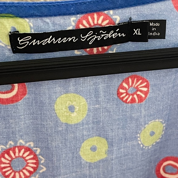 Gudrun Sjoden Blue and Green Floral Midi Dress - Picture 3 of 7